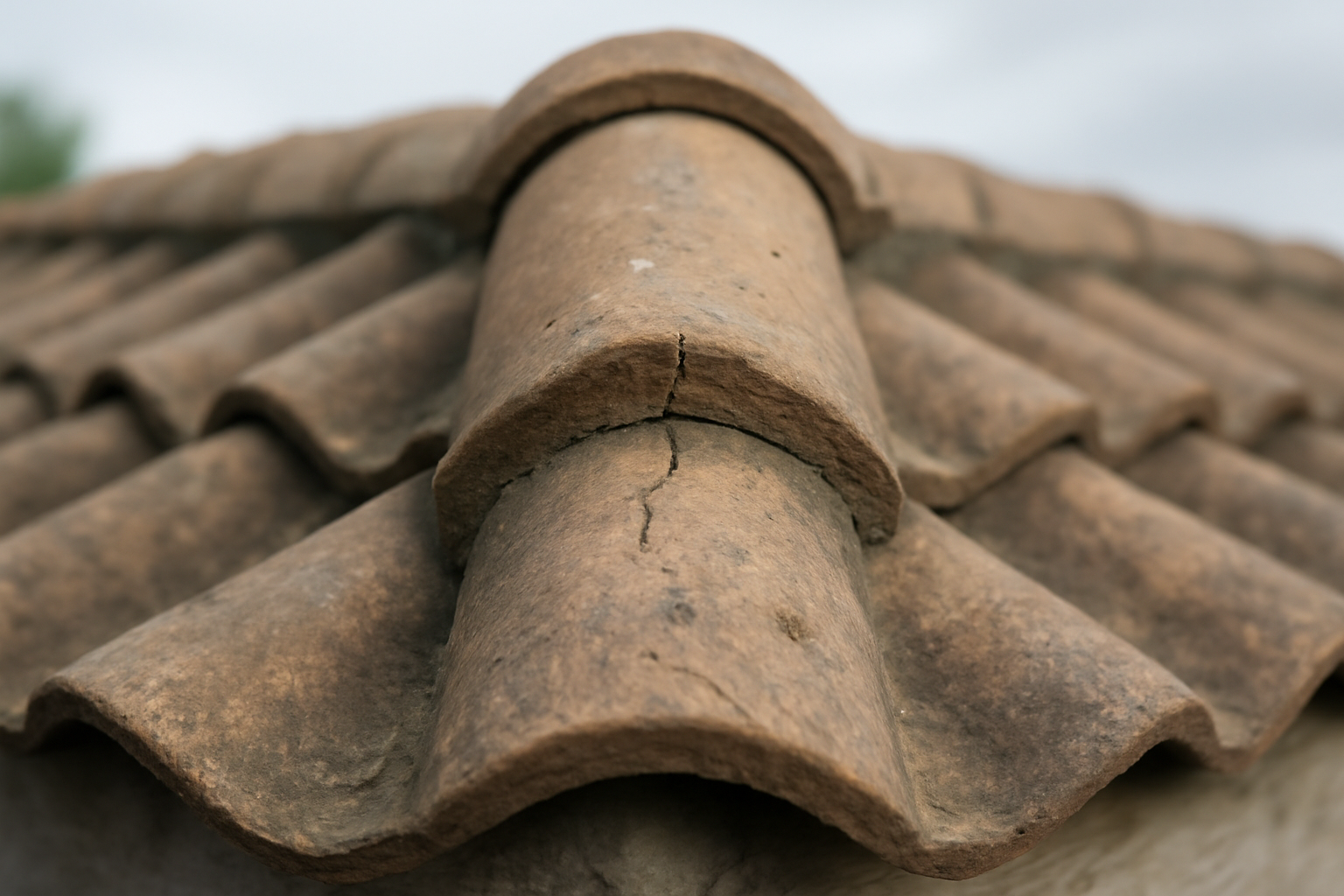 Détail de faitage ventilé sur toiture en tuile pour protection et longévité