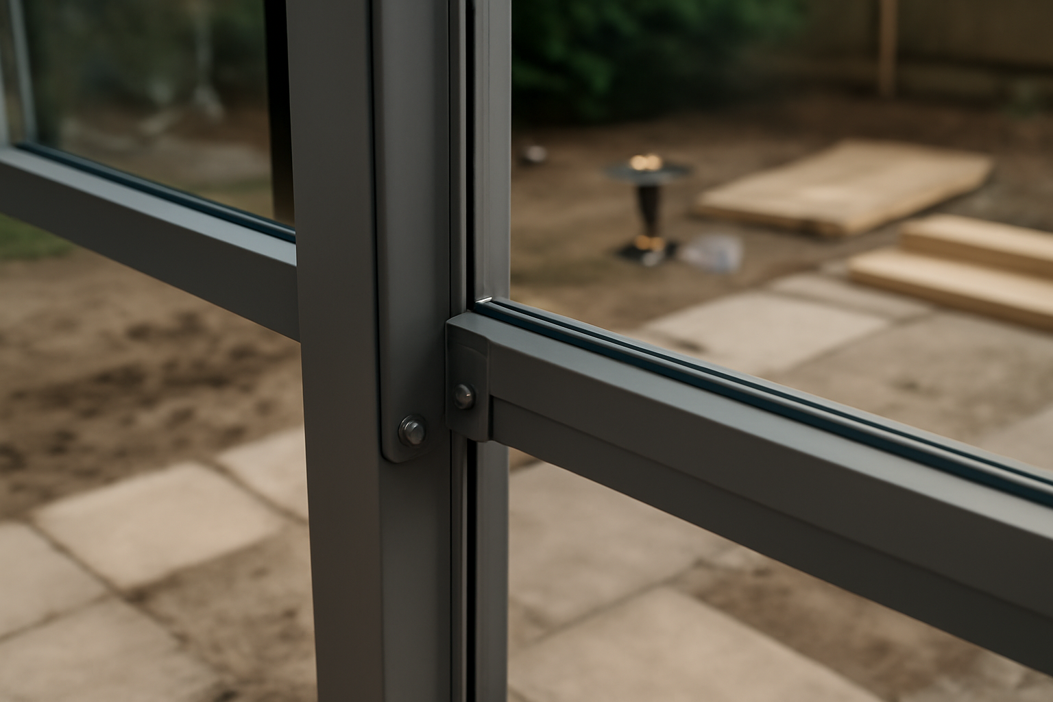 Véranda en kit bois sur mesure avec double vitrage et portes coulissantes, extension jardin prête à monter
